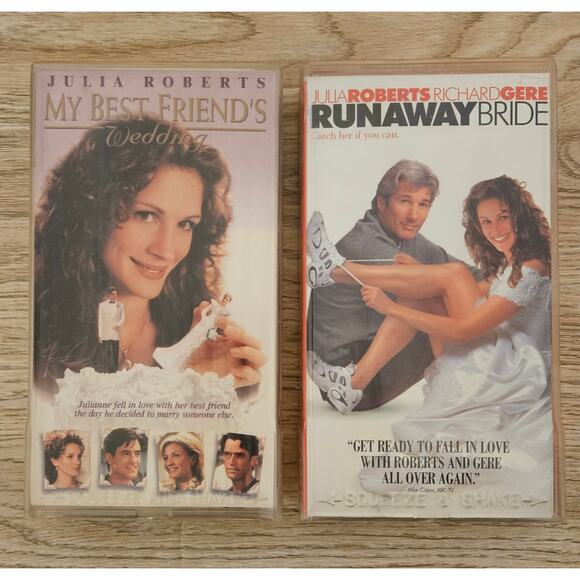 Julia Roberts VHS Movie Lot of 2-Run Away Bride & My Best Friend's Wedding - Picture 2 of 4